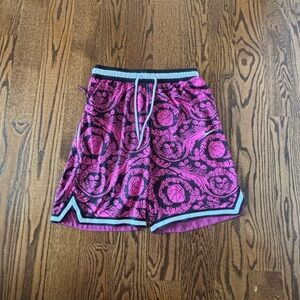 Nike Dri-Fit Sz M DNA Printed Basketball Shorts Black/Fireberry/White